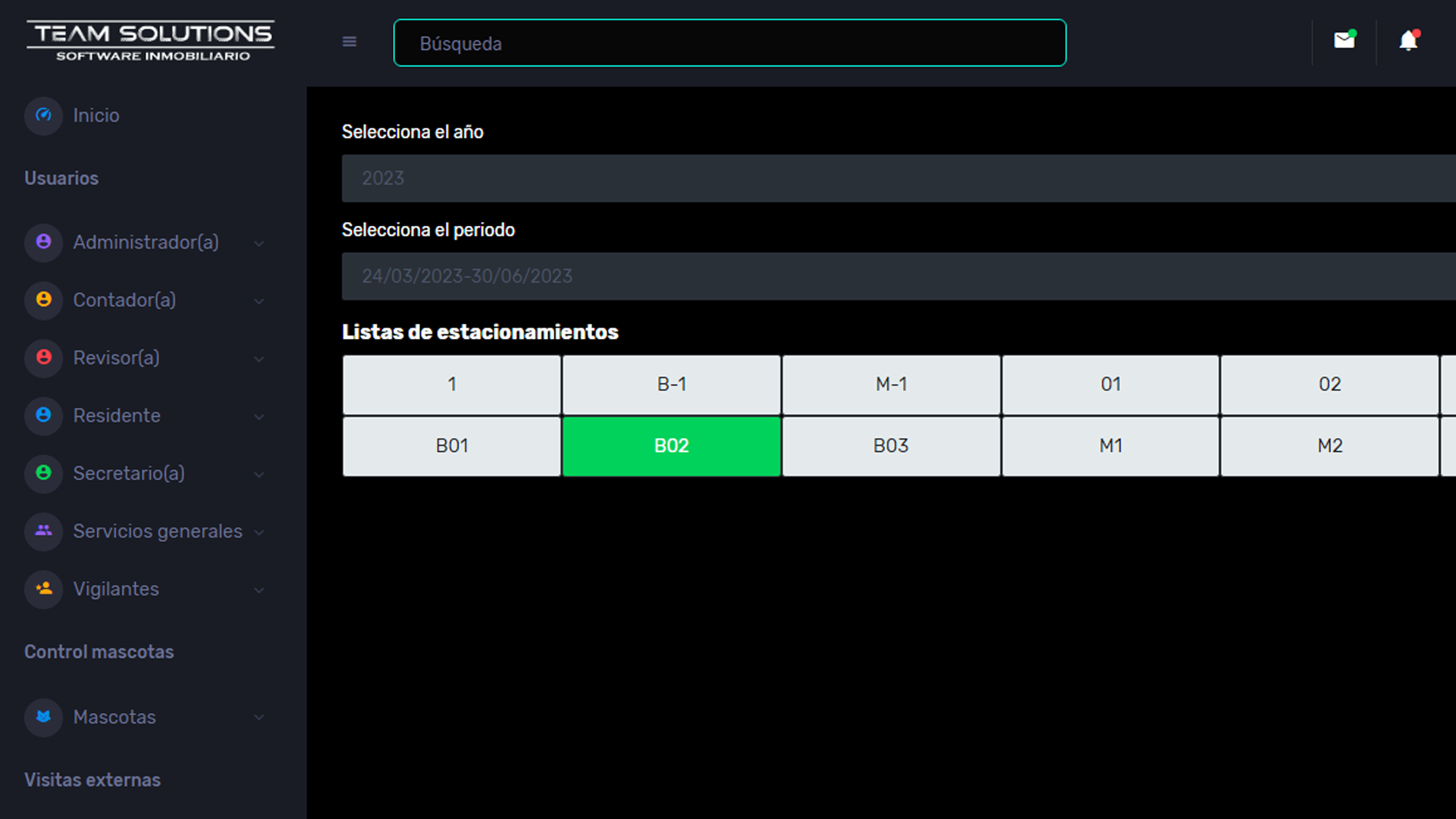 Control de parqueaderos